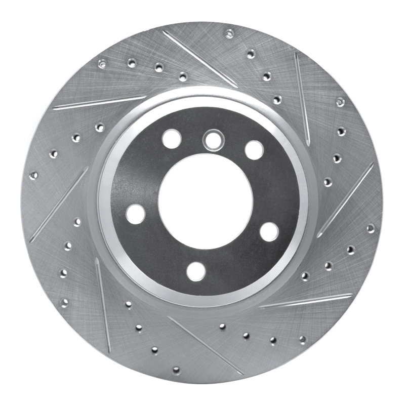 BMW 330i Brake Rotor (1) - Front Right - R1 Concepts - Drilled & Slotted - Silver - `06-`12 BMW 330i Brake Rotor (1) - Front Right - R1 Concepts - Drilled & Slotted - Silver - `06-`12